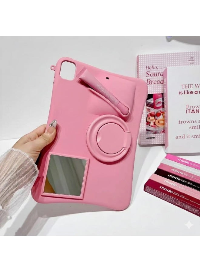 rhode 3D Lipstick Make-up Silicone Case For iPad Air 11 Inch 7th/6th Generation (M3/M2) 2025/2024, for iPad Air 5th/4th Generation Case  2022/2020 (lip Gloss + Rope included) - Image 1